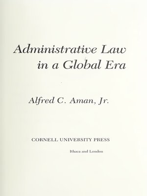 cover image of Administrative Law in a Global Era